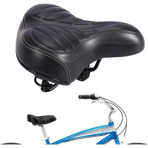 Comfortable Wide Large Bum Bicycle Gel Cruiser Extra Sporty Soft Pad Saddle Seat Suitable For Any Type Of Bicycle