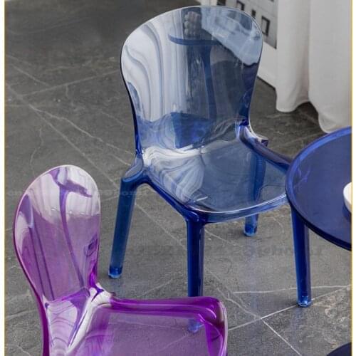 Acrylic Children Armchair Household Simple Transparent Plastic Chair Students Writing Chair Creative Crystal Stool 60cm