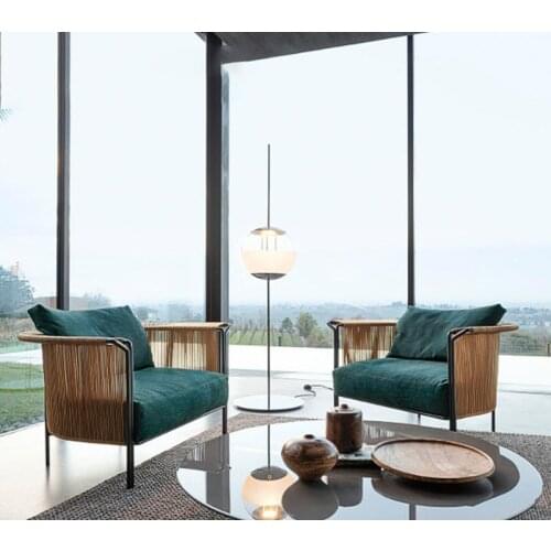 Outdoor Rattan Sofa Combination Living Room Balcony Chair Creative Leisure Coffee Table Patio