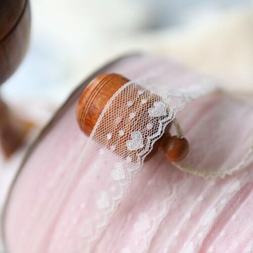 5 Meters/lot Shrimp Pink Lace Ribbon Tape 2.7cm width DIY Embroidered Net Lace Trim Fabric For Sewing Wedding Decorations Gift