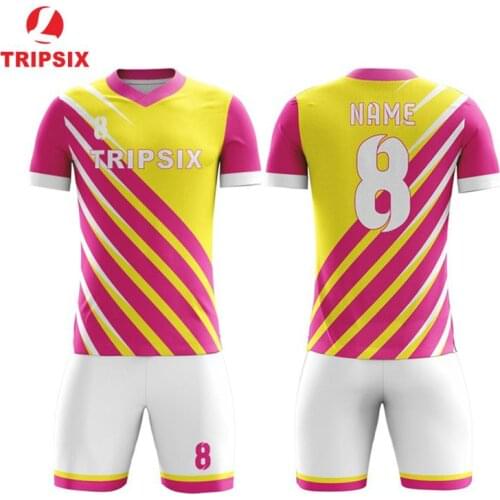 Custom Digital Printing Yellow And Red US Soccer Jersey