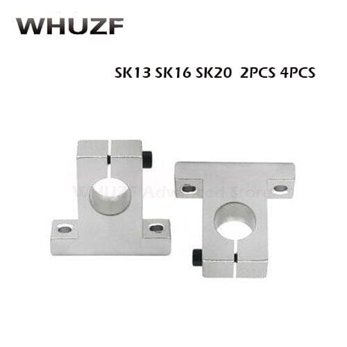 2pcs/4pcs/lot SK13 SK16 SK20 13mm 16mm 20mm linear bearing rail shaft support Table CNC Router SH8A 3D printer Part