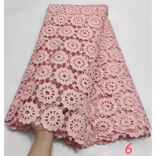 2021 High Quality African Lace Fabric Embroidery Swiss French Tulle Cotton Wedding Party Dress Guipure Sequins 5yards