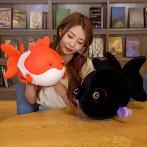 35/50cm 3D Simulation Goldfish Plush Toys Stuffed Soft Animal Flounder Plush Pillow Creative Sofa Pillow Cushion Gift Kids Toy