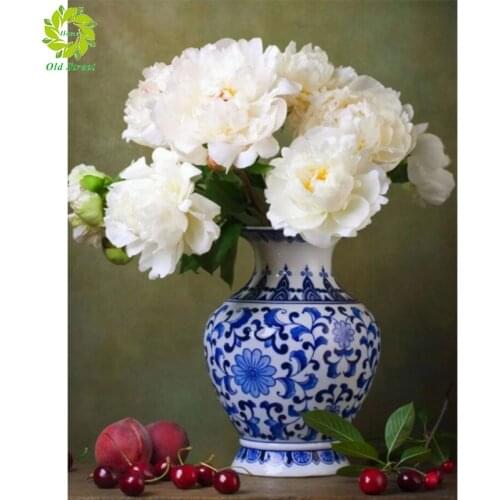 OSH Diamond Embroidery Full Round Flowers 5D Diy Diamond Mosaic Flowers Kit Diamond Painting Cross Stitch Rhinestone Diamond Art