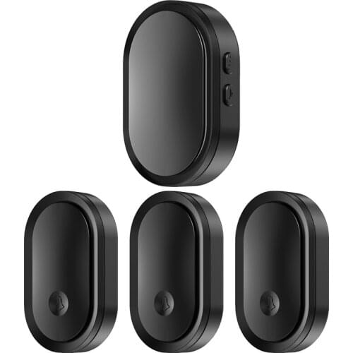 CACAZI Welcome Wireless Doorbell Waterproof 300M Remote 3 Button 1 Receiver Smart LED Light Home Door Ring Bell Electronic