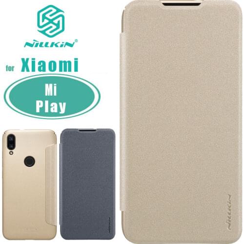 For Xiaomi Mi Play Case NILLKIN Sparkle Luxury Flip Leather Cases for Xiaomi Mi Play Back Cover Mi Play Phone Case Nilkin