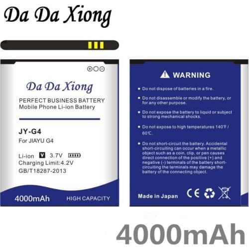 Da Da Xiong 4000mAh JY-G4 Phone Battery for jiayu G4 G4c G4T G4S battery for jiayu G5 G5S battery