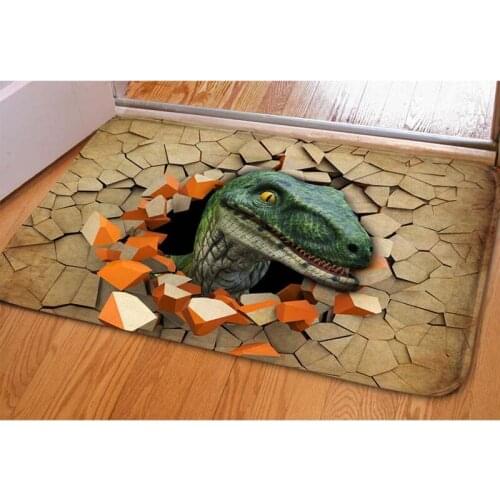 Dinosaur Welcome Holidays Front Doormat Soft Area Rugs Kitchen Door Mat