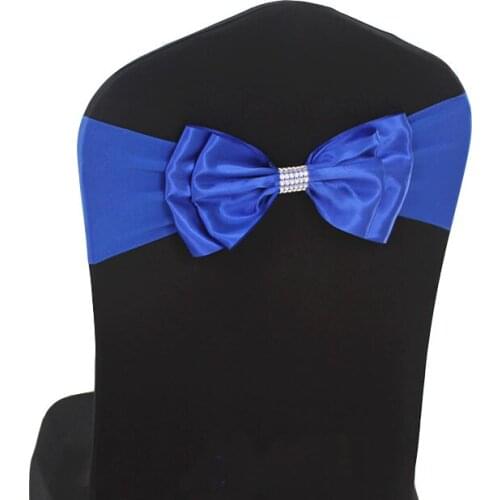 Dearest 10pcs/lot FREE shipping red black yellow golden chair sashes for wedding decoration free tie