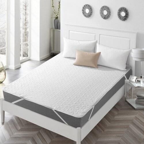Breathable Dustproof Polyester Cotton Bed Mattress Solid Color Protective Pad Washable Four Seasons Home Hotel High Quality