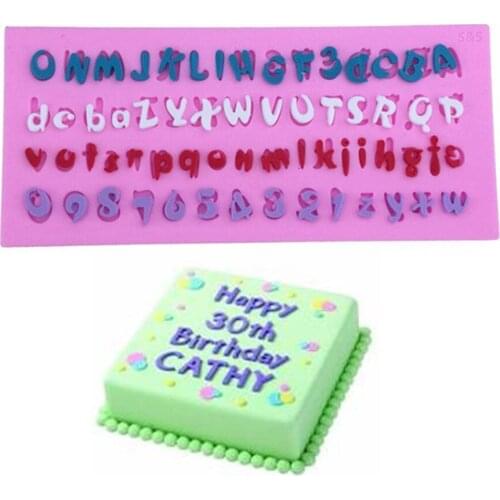 Biscuits Chocolate Mold Digital Alphabet Shape Cake Molds Fondant Silicone Mould DIY Baking Decoration Tools Kitchen Accessories