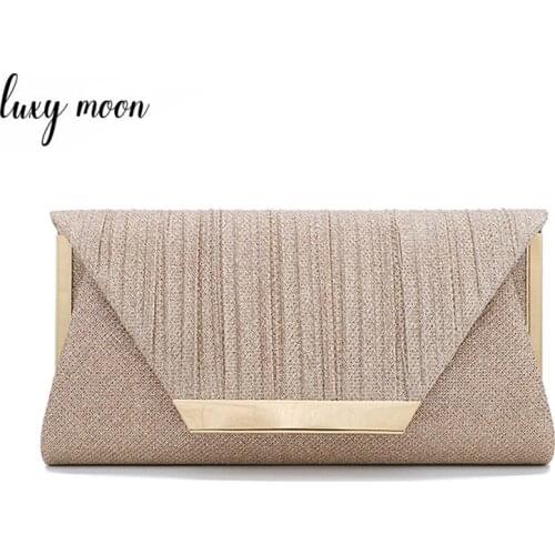 Luxy Moon Women Clutch Purse Gold Evening Clutch Bag Small Elegant Shoulder Bags for Women 2019 Luxury Handbag bolsa ZD1436