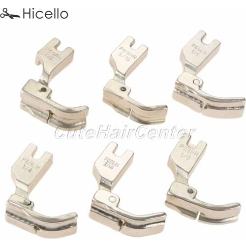 Industrial Sewing Machine Piping Foot P69LH/P69RH 3.2mm/4.8mm/6.4mm 1/8" 3/16" 1/4" Metal Cording feet Left/Right Side Hicello