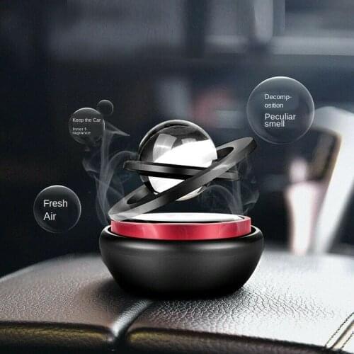 Aluminum Alloy Solar Power Car Aromatherapy Air Freshener-interstellar Suspension Double Ring Fascinating Maglev Aroma Diffuser