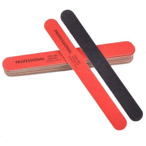 Nail File 50Pcs 100/180 Wooden lime a ongle professionel Nail Buffer Set Accessoires Pedicure Sanding Acrylic Nail Supplies