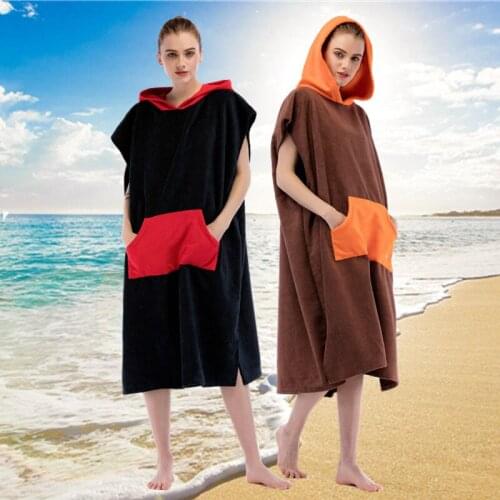 Surfing Poncho Towel,Hoodie Ponchos ,Beach Cover Ups, Boat Coat. Wetsuit Changing Robe Diving Bath Towel Thicken Sports Towel