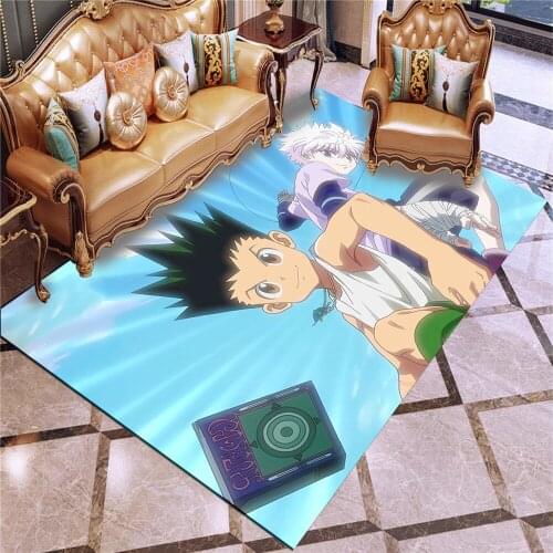 Hunter x Hunter Kurapika Killua Zoldyck Anti Slip Welcome Entrance Doormats Floor Mats for Living Room Bedroom Carpet