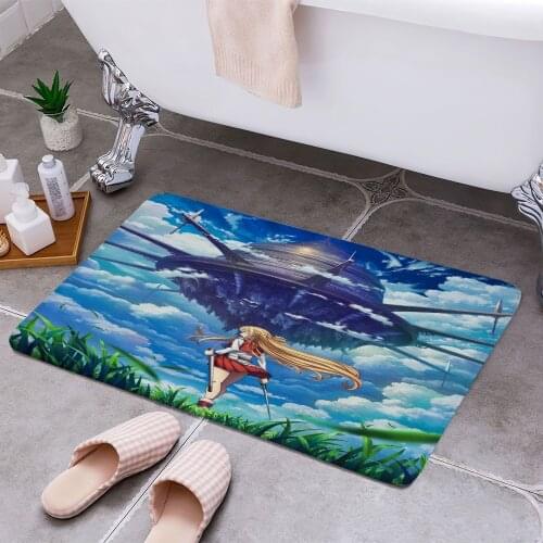 Asuna Sword Art Online 3D Print Doormats Rectangle Non-Slip DoorMat Bedroom Kitchen Entrance Print Door rugs Dropshipping
