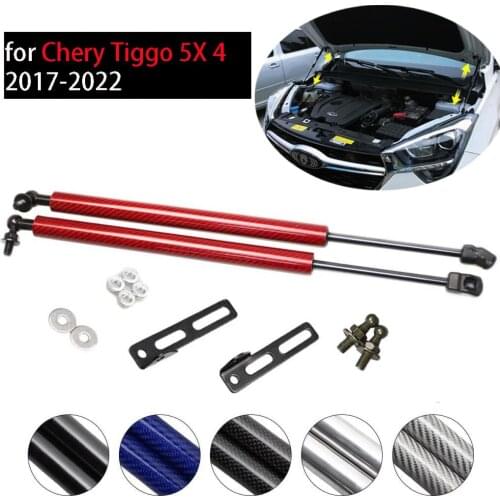 For Chery Tiggo 5X 4 2017-2019 Front Bonnet Hood Modify Carbon Fiber Gas Struts Lift Support Shock Damper Accessories Absorber