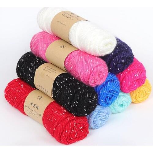 YOMDID Colourful Wool Yarn Snowflake Wool Soft DIY Sweater Scarf Hat Hand Knitting Yarn crochet para tejer Wool Thread Cotton