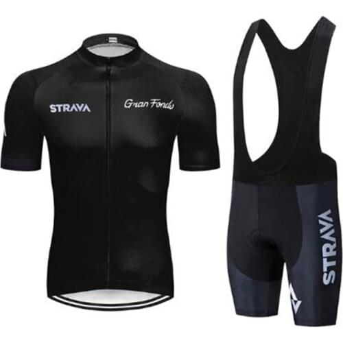 2019 STRAVA Cycling Clothing Short sleeve set Quick Dry Men Bicycle clothing summer Cycling Jersey sets MTB bike shorts suit