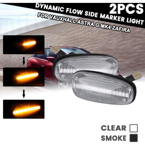2x for Opel for Zafira A Dynamic LED Side Marker Day Lights 12V Flowing Turn Signal Light Side Repeater Lamp Panel Lamp Blinker
