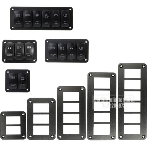 Car Boat Rocker Switch Panel Housing Holder Aluminum For ARB Carling Switches Parts 2/3/4/5/6 Way