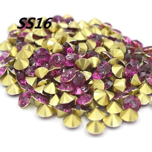 Free shipping Exquisite SS16 4mm 720pcs(5Gross) Violet color Resin rhinestones Pointback for Nail Art /Garment DIY Decoration