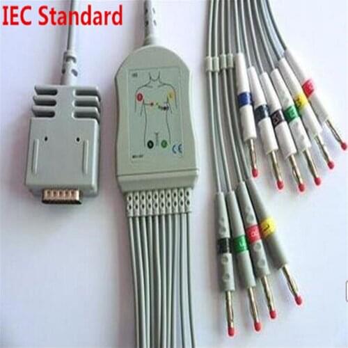 Free Shipping Compatible For Burdick EK10 Elite, Elite II Banana 4.0 End IEC Standard TPU Material 3.6 Meter