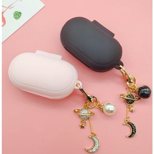 Luxury Pearl Diamond Moon Star Decor Cover for Samsung Galaxy Buds 2019 / Buds+ Plus Case Earphone Protective Cover Accessories