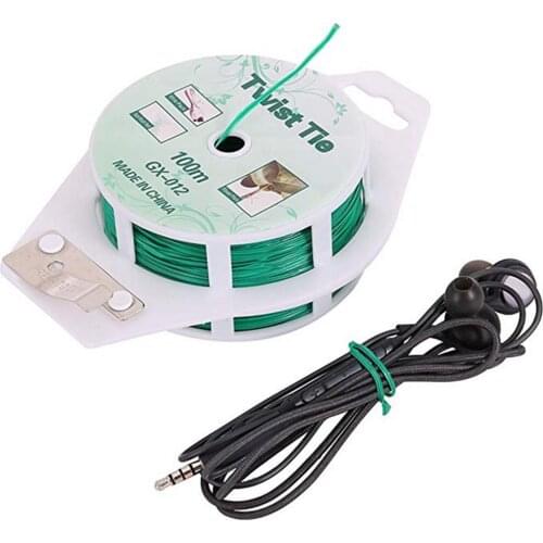 100M Cable Tie Multi-Function Sturdy Garden Plant Twist Tie With Cutter For Plants Support Garden Office Home Cable Organizer