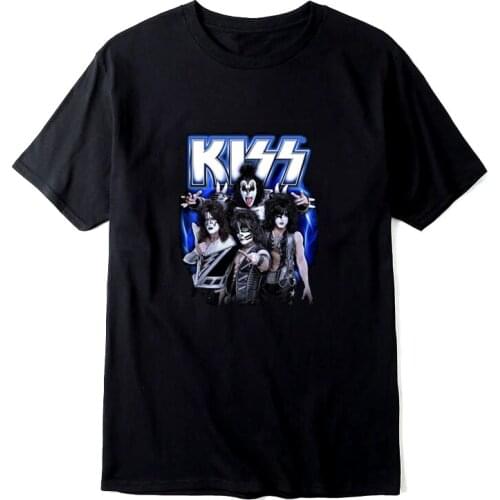 Fashion Rock Kiss Band Cotton T-shirt Print Men Women Tee Unisex Short Sleeve Harajuku Style Cool T-shirts Casual Hip Hop Tops