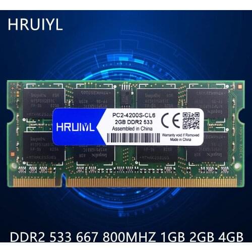 HRUIYL Notebook Memoria DDR2 533 667 800MHZ 1GB 2G 4GB SODIMM Module SDRAM 1.8V 200Pin PC2 4200 5300 6400S Laptop Ram SODIMM