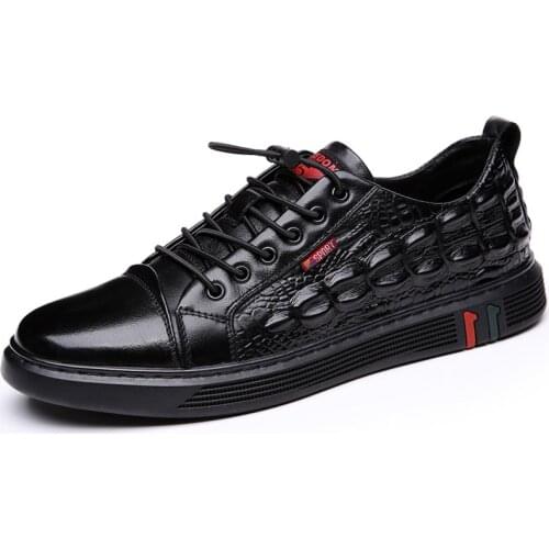 Mens Leather Casual Shoes 2021 New Crocodile pattern Summer Mens Business Casual Shoes Fashion Driving Shoes