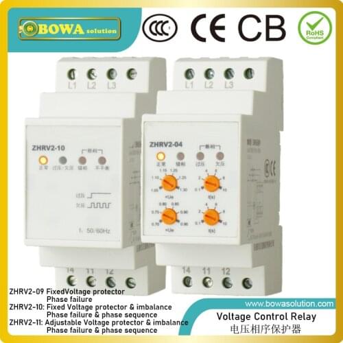 ZHRV2-09/10/11 voltage and phase protector provide different choices or combined functions according to real demand at the site