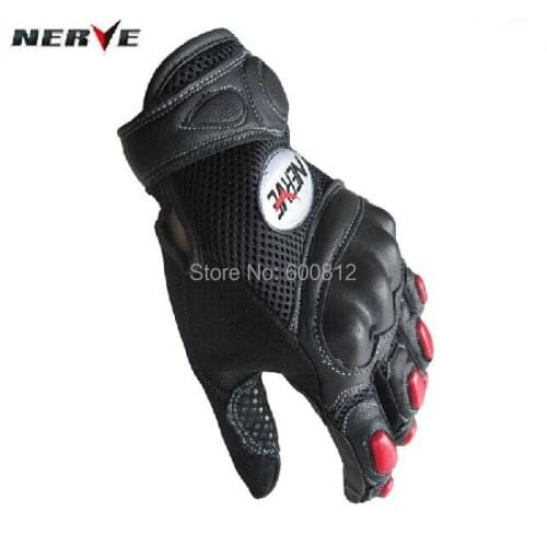 Nerve 2014 new arrival summer mesh NERVE motorcycle glove off-road breathable genuine leather racing gloves FREE SHIPPING