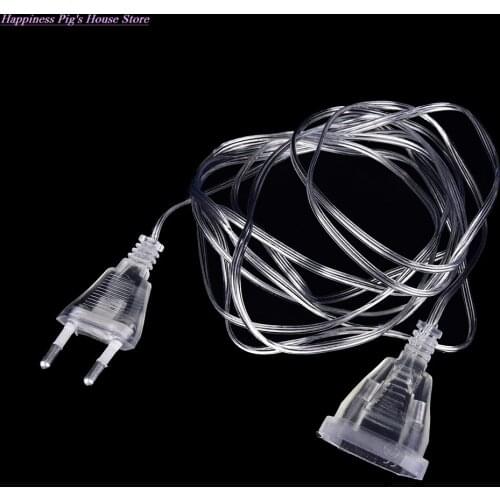 3M Extender Transparent Wire for Christmas Led String light Garden Decoration Indoor Outdoor Usage