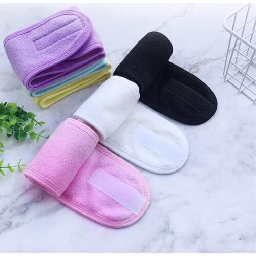 Spa Headband Adjustable Wide Hairband Yoga Sweat Hairband Wrap For Women Ladies Head Band Makeup Remover Accessories