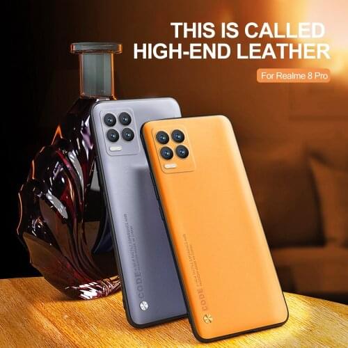 Luxury Leather Case For OPPO Realme 8 Pro Shockproof Full Cover Phone Back Shell Coque For Realmy Realmi Realme8 Silicone Bumper
