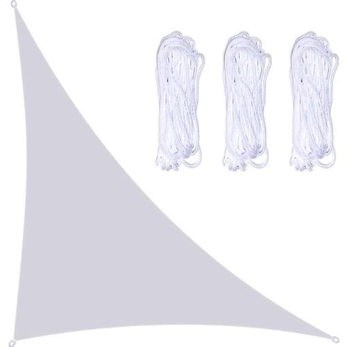 With Three Ropes Garden Sail Canopy Outdoor Shade Cloth Green Triangle Pavilion Use Patio 4x4x5.7M Swimming Pool Balcony Terrace