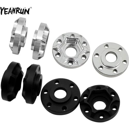 YEAHRUN 1/4 Pcs Metal Alloy 8mm Thick Wheel Hex Hub Adaptor For 1/10 RC Car Axial SCX10 Traxxas TRX4 D90 1.9 inch Wheel Rim