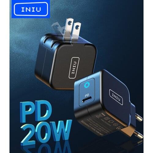 INIU USB C Charger 20W PD Quick Charge 4.0 Fast Charging Type-C Adapter For iPhone 12 11 Pro Max 8 iPad Samsung S21 Xiaomi mi 11