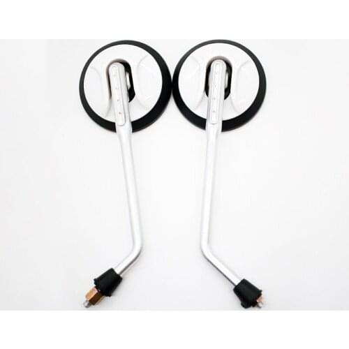 1 Pair 8MM Universal Motorcycle Round Side Mirror Motorbike Classic Rearview Mirrors Moto Scooter Retro Mirror for Yamaha Harley