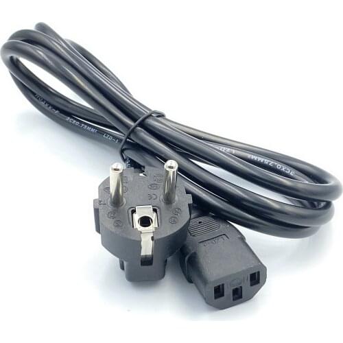 1.2m 4ft Schuko EU Plug IEC C13 Power Supply Cord For PC Computer Monitor Epson Printer Projector Computer Power Cord