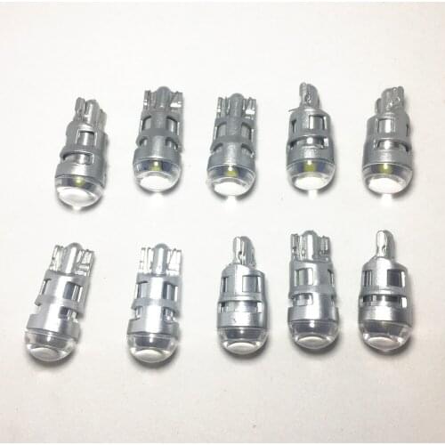 10PCS T10 3030 1SMD Bulb W5W LED194 168 DRL Reading Lamp Car Sidemarker Parking Width Interior Dome Light License plate lamp 12V