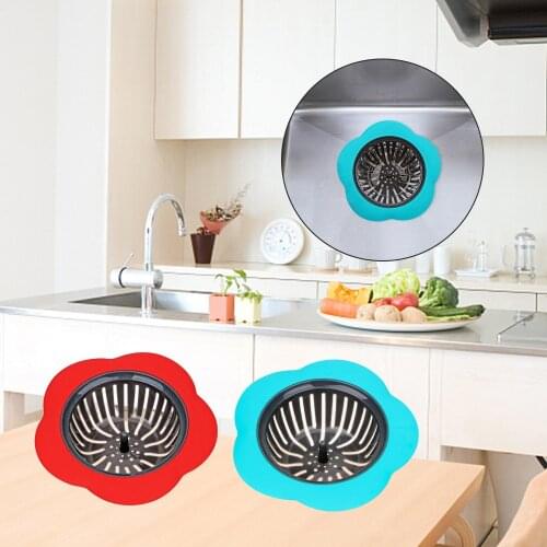 110mm Kitchen Sink Strainer Anti-blocking Water Filter Plug for Colander Sewer Flower Shaped Shower Sink Drains Cover