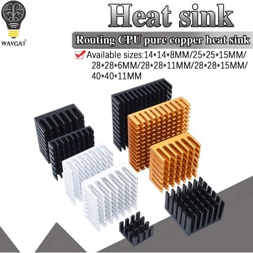 14*14*8mm Golden Black Aluminum Radiator IC Heat Sink Heat Sink 40 x 40 mm x 11 mm / 28 x 28 x 6 / 25 mm