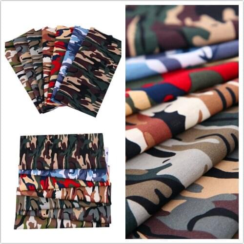 7Pcs/set Camouflage Floral Cotton Cloth Fabric Patchwork DIY Handmade Craft Sewing 25cm x 20cm