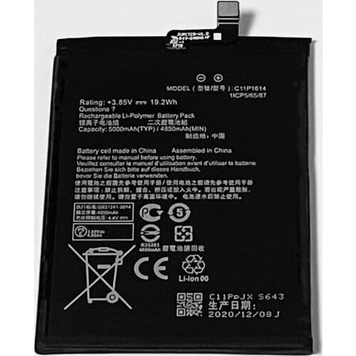 3.85V 5000mAh C11P1614 For ZenFone3s Max ZC521TL X00GD Battery